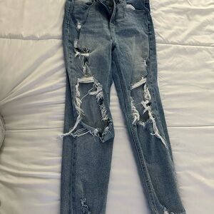 Cello Women's Distressed Skinny Jeans in Blue